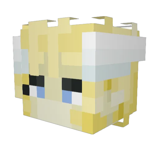 fatesaurus Minecraft avatar head, 3D render