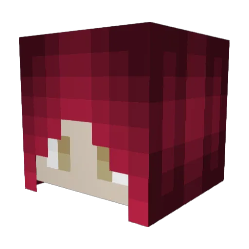 fatesless Minecraft avatar head, 3D render