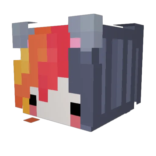 fatfruity Minecraft avatar head, 3D render