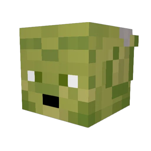 father_buff_yoda Minecraft avatar head, 3D render