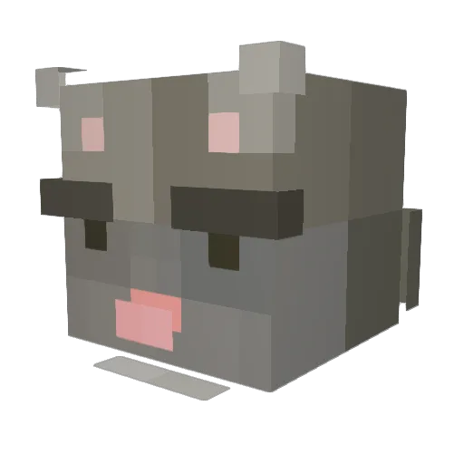 fatimaz30 Minecraft avatar head, 3D render
