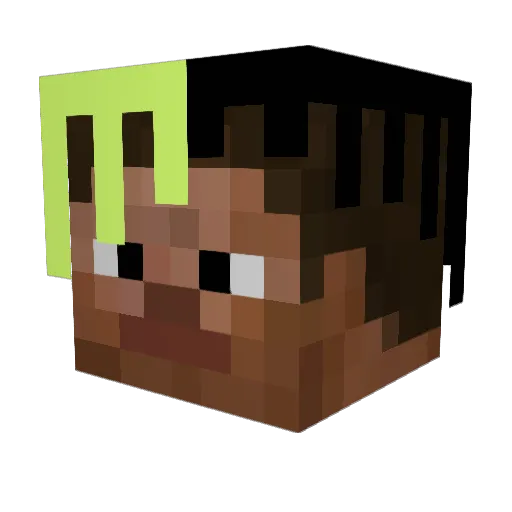 fatimuh Minecraft avatar head, 3D render