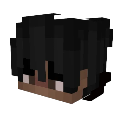 fation Minecraft avatar head, 3D render