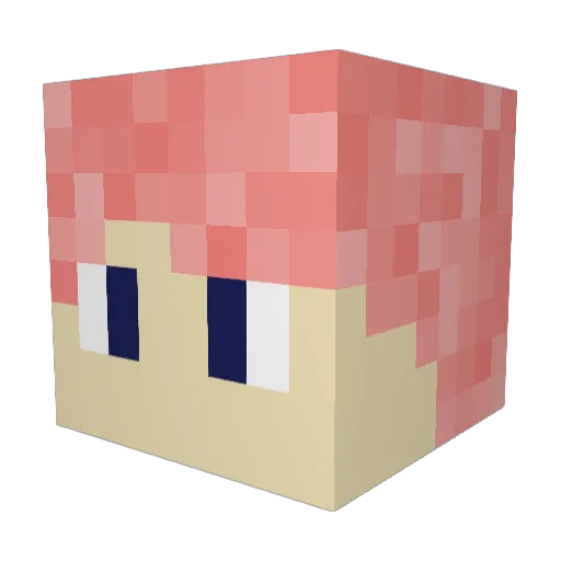 fatlabart Minecraft avatar head, 3D render