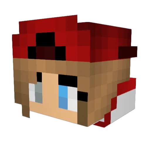 fatlucy Minecraft avatar head, 3D render