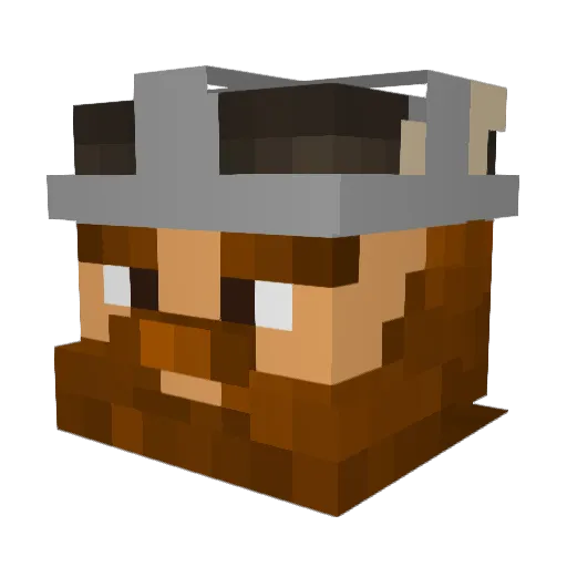 fatmanaj Minecraft avatar head, 3D render