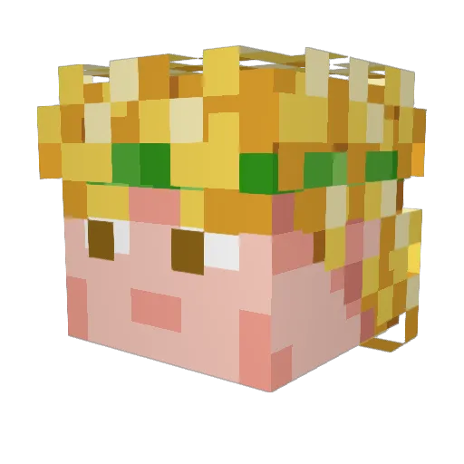 fatmansahel Minecraft avatar head, 3D render