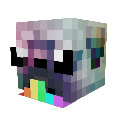 fatpib Minecraft avatar head, 3D render