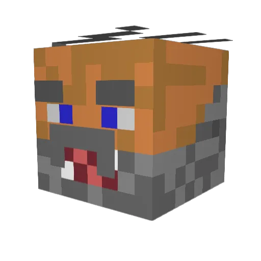fatr0 Minecraft avatar head, 3D render