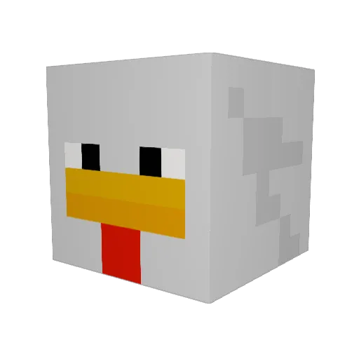 fatseal2012 Minecraft avatar head, 3D render