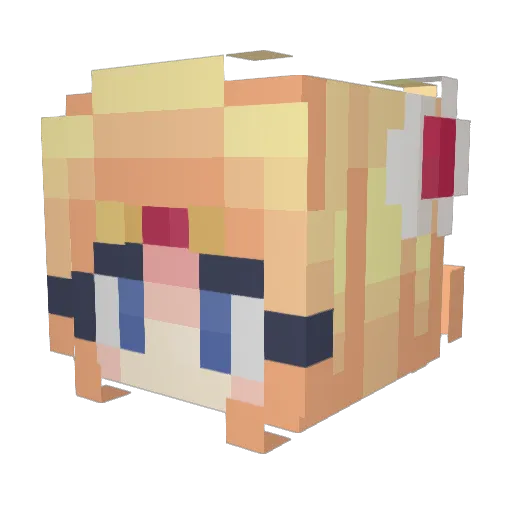 fattie47 Minecraft avatar head, 3D render