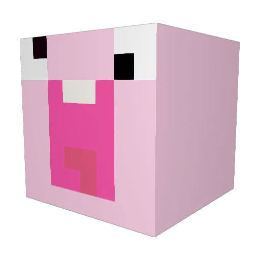 fattnana Minecraft avatar head, 3D render