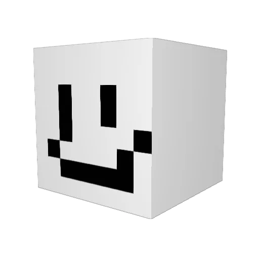 fattrat Minecraft avatar head, 3D render