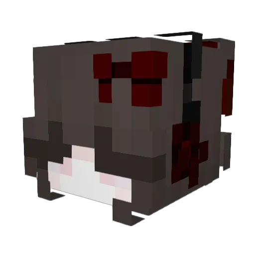 fattty Minecraft avatar head, 3D render