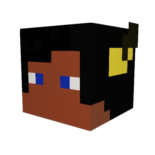 fattyx0 Minecraft avatar head, 3D render