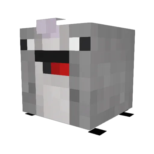 fatwhales Minecraft avatar head, 3D render