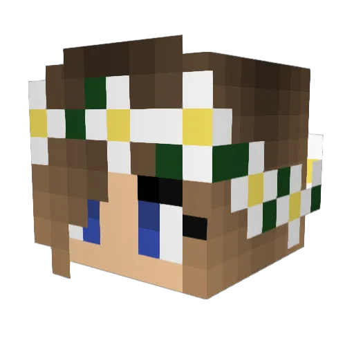 fau5t Minecraft avatar head, 3D render