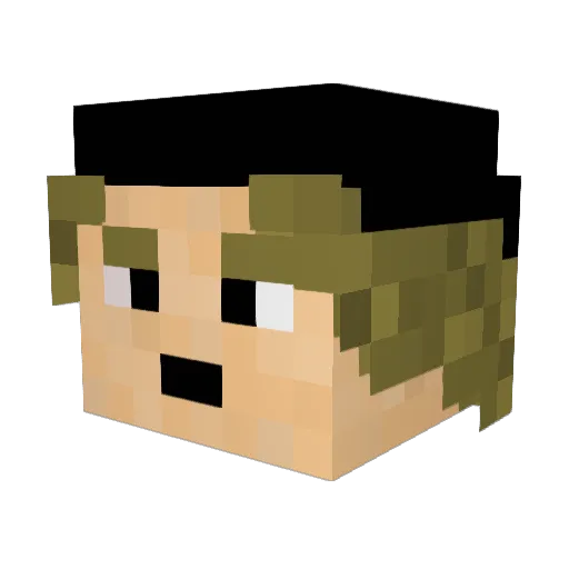 faultykidd Minecraft avatar head, 3D render