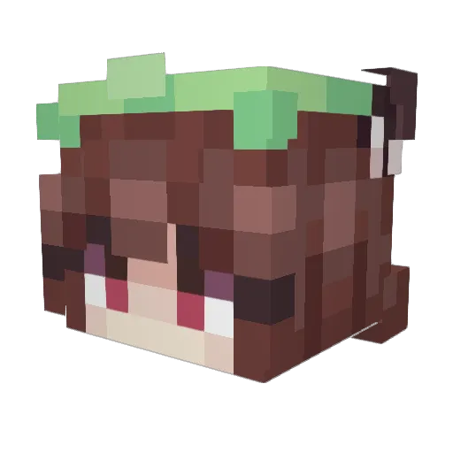faunakichi Minecraft avatar head, 3D render