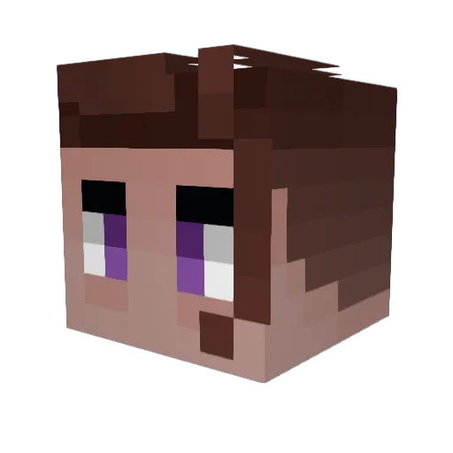 fausomen Minecraft avatar head, 3D render