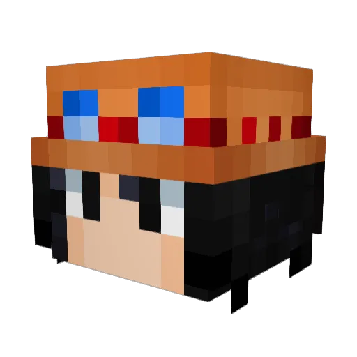 faustfollower Minecraft avatar head, 3D render