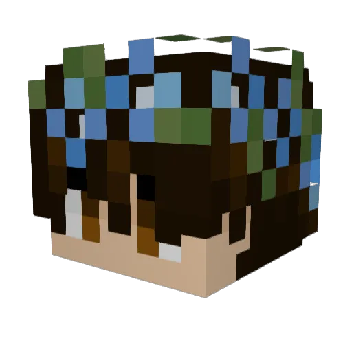 fausto96 Minecraft avatar head, 3D render