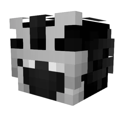 fauxinity Minecraft avatar head, 3D render