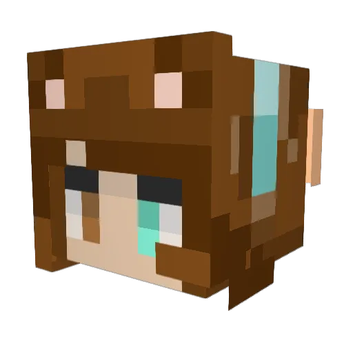 fauxsenshi Minecraft avatar head, 3D render
