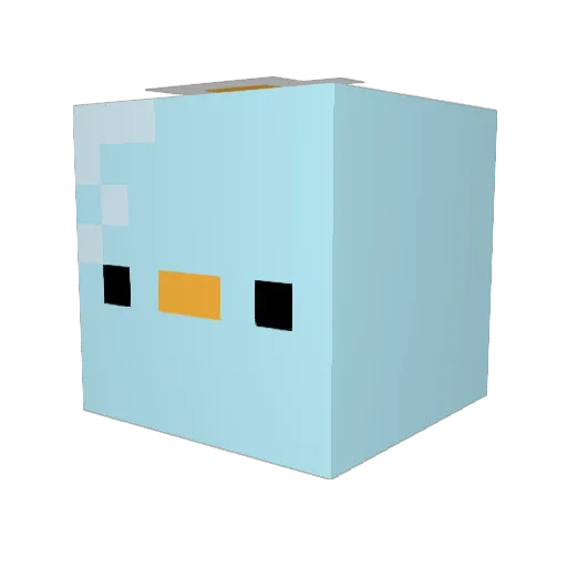 fav_pancetta Minecraft avatar head, 3D render