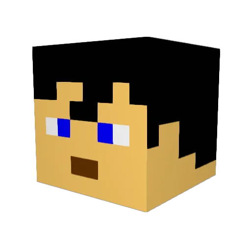 favru Minecraft avatar head, 3D render