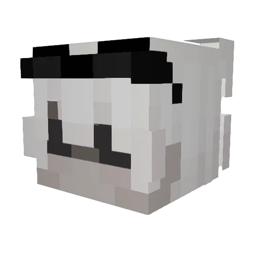 fawllow Minecraft avatar head, 3D render
