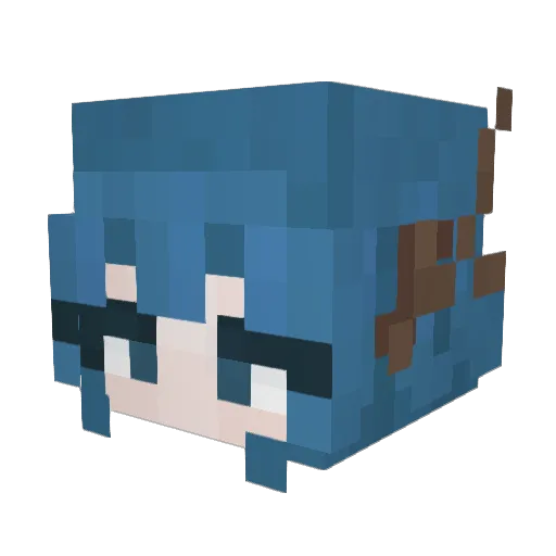 fawndering Minecraft avatar head, 3D render