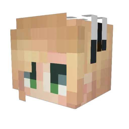 fawnedCervidae Minecraft avatar head, 3D render