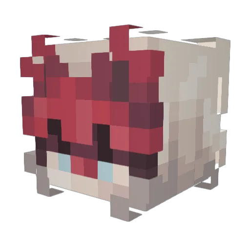 fawnfemme Minecraft avatar head, 3D render
