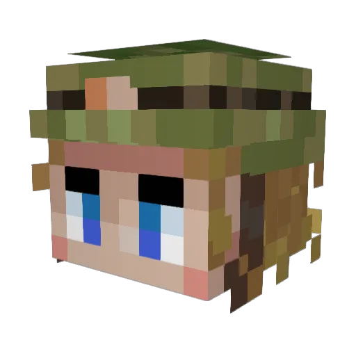 fawnqueer Minecraft avatar head, 3D render