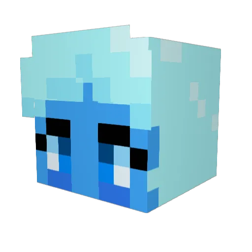 fayeyaye Minecraft avatar head, 3D render