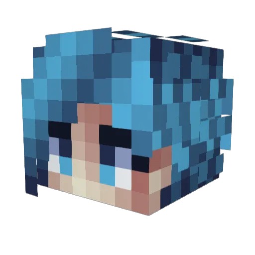 fayez1 Minecraft avatar head, 3D render