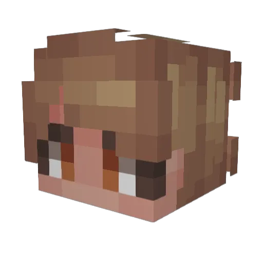 faytima Minecraft avatar head, 3D render