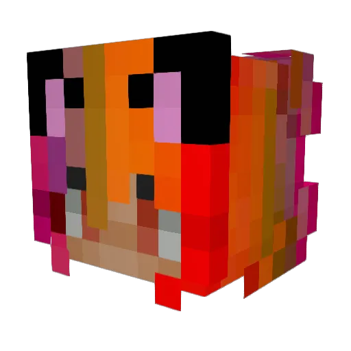 fazebrian Minecraft avatar head, 3D render