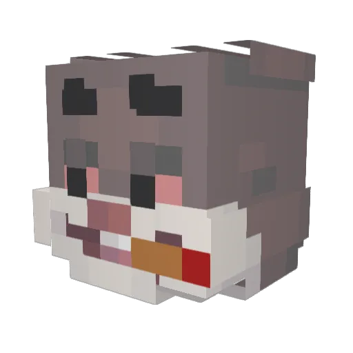 fazed0ut Minecraft avatar head, 3D render