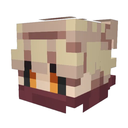 fazydaniel Minecraft avatar head, 3D render