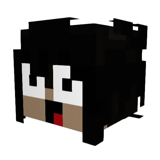 fbhe Minecraft avatar head, 3D render