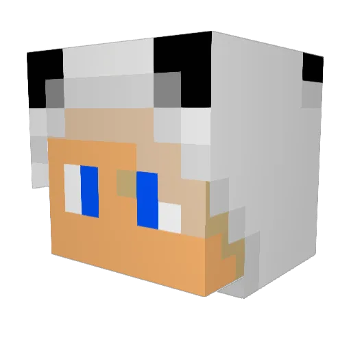 fboisen Minecraft avatar head, 3D render