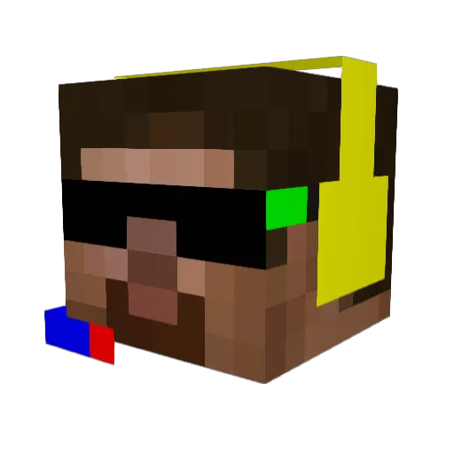 fcbline Minecraft avatar head, 3D render
