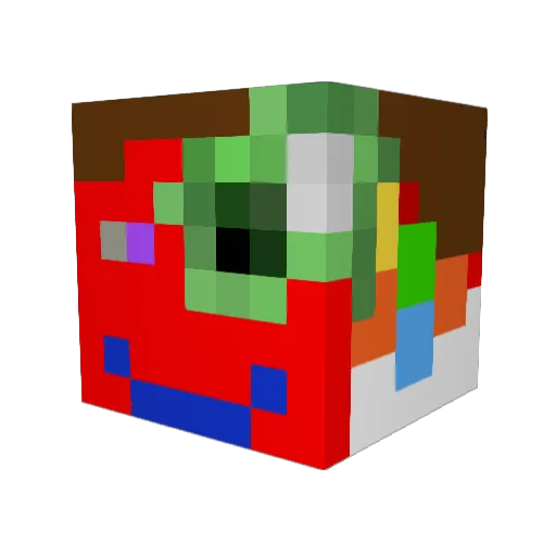 fcoyote Minecraft avatar head, 3D render