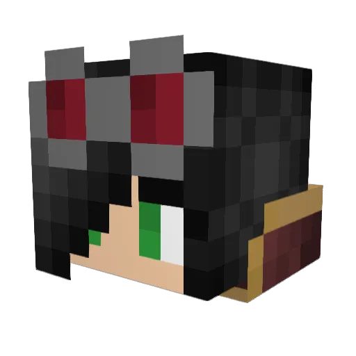fcwolfgirl Minecraft avatar head, 3D render