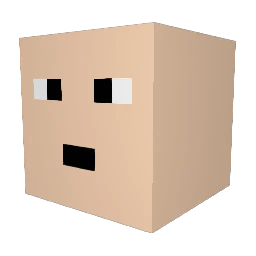 fdaas404 Minecraft avatar head, 3D render