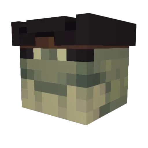 fdeees Minecraft avatar head, 3D render