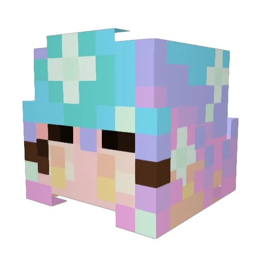 fdgfdgd Minecraft avatar head, 3D render