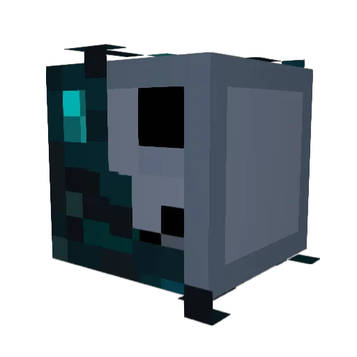 fdly Minecraft avatar head, 3D render